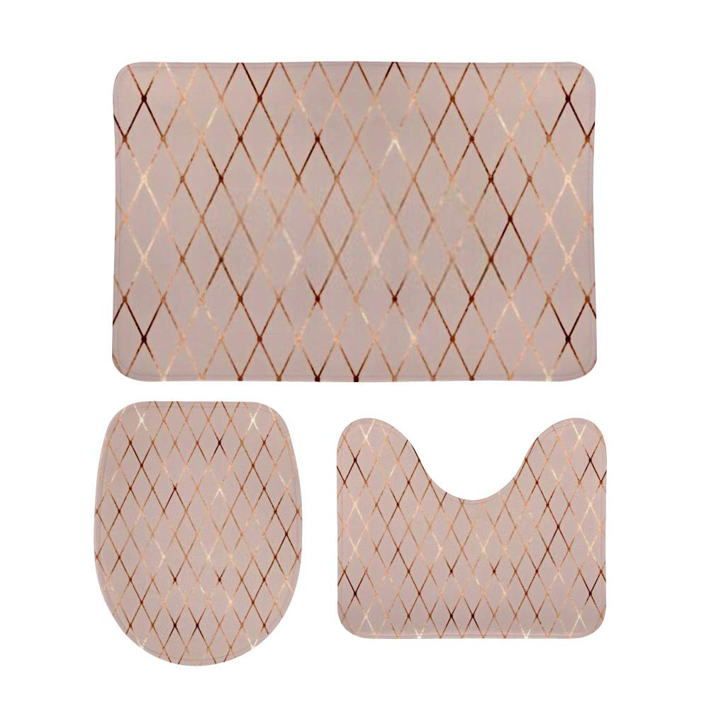 Tapis de bain extrêmement doux et absorbant : lot de 3 tapis de salle de bain lavables