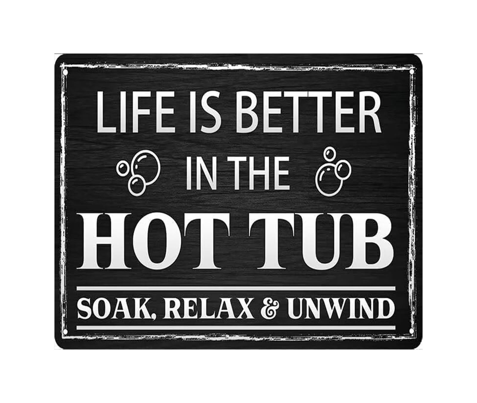 EKFBQBGW Funny Tub Sign Life Is Better In The Tub Metal Tin Sign Vintage Wall-Art for Man Cave She Shed Backyard Patio Gift Idea (8 X 12 inch)