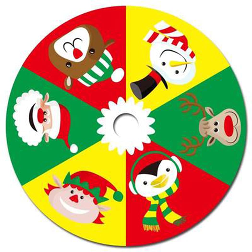 Lnrueg Protective Washable Cloth Printed Santa Snowman Penguin Adjustable Christmas Tree Skirt Round Soft Protective Cloth Cartoon Washable Holiday Tree Decoration