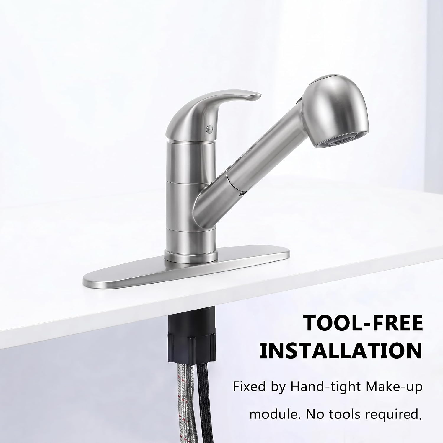 All components included with the Comllen Kitchen Faucet