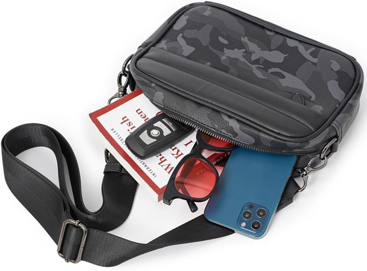 Men's Small Shoulder Bag,Multi Pocket Cross Body Bag,Messenger Bag,Durable Wear-resistant and Waterproof for Work and Travel. - Image 6