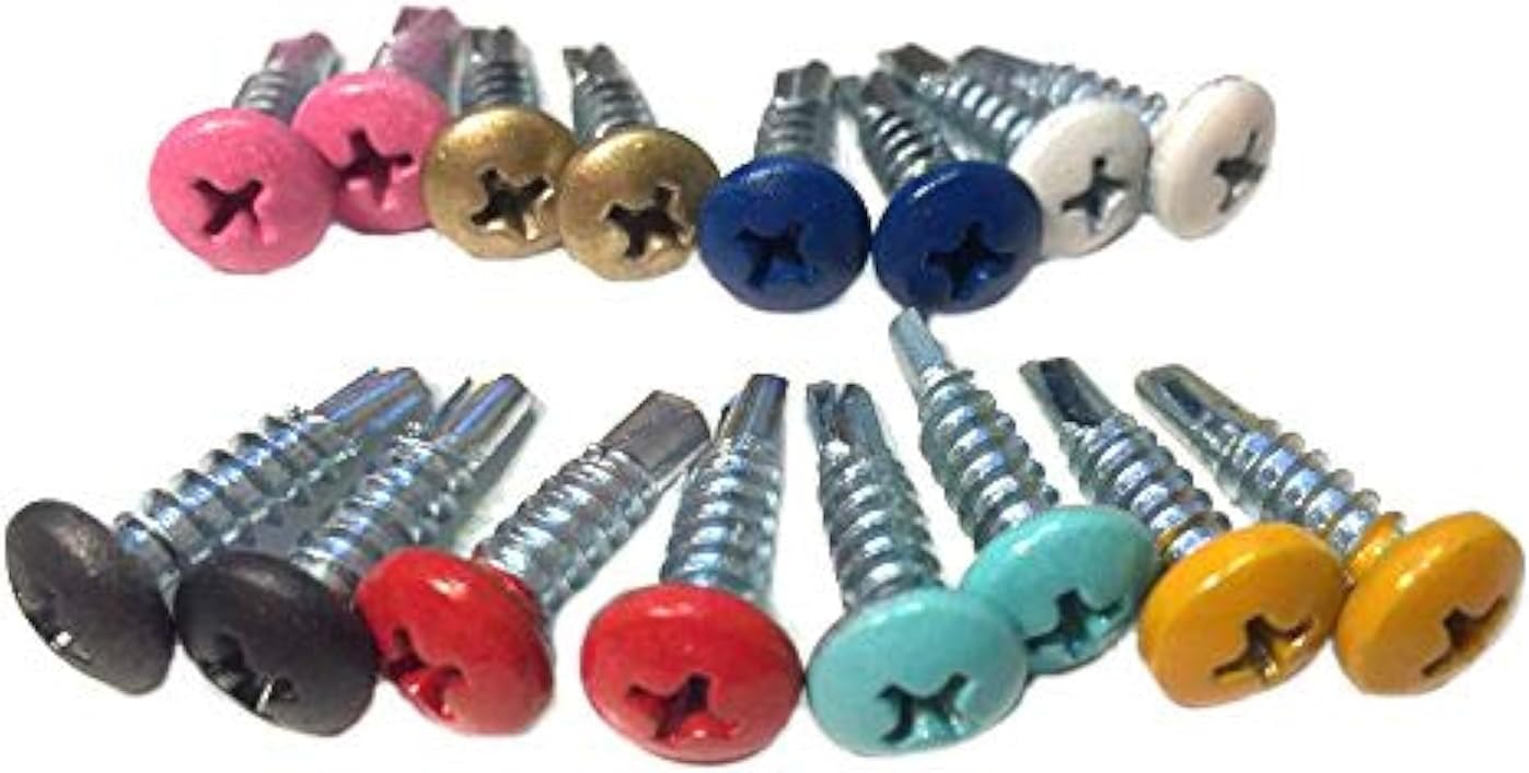 Lockoff Brand Multi-Colored Self-tapping Lacrosse Head Screws - 16 Pack