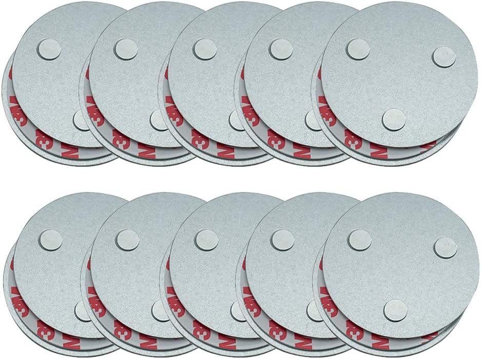 meioro Magnetic Smoke Detector Installation Tool,Quick and Easy Fastening Ceiling Mounted Kit for Smoke Alarm,No Need Drill No Danger 10 Seconds Install (10pc)