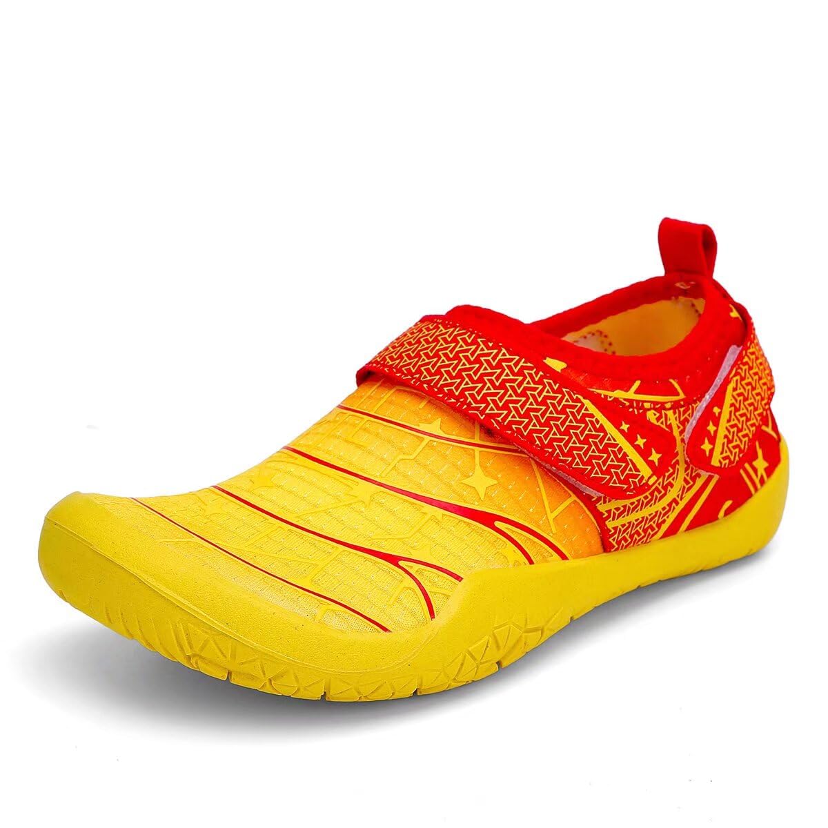 Zonkacen Child Boy Girl Casual Breathable Quick Drying Upstream Shoes for Outdoor Fishing Upstream Beach River Sea Boat Aqua Sport Holiday Yellow 2 Big Kid