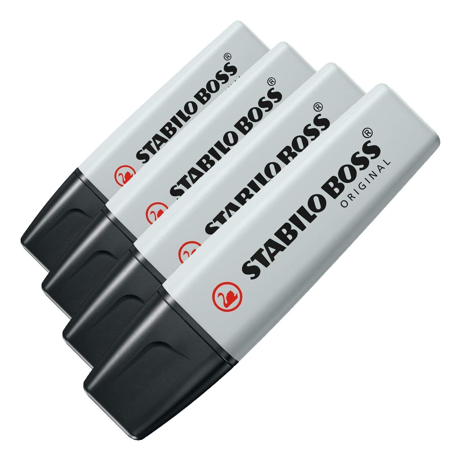 STABILO BOSS Original Pastel Highlighter, Dusty Grey (Pack of 4)
