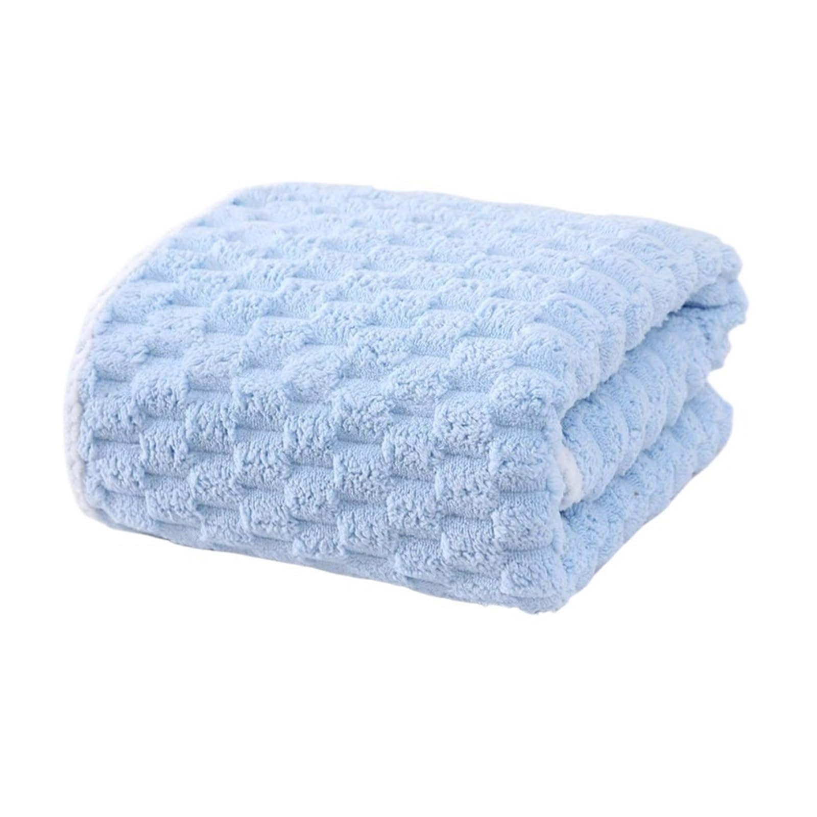 FGUJSUR Bath Towel Coral Cloud Velvet Towel Thickened Bath Strong Water Absorption Microfiber Quick-drying Skin-friendly Face Wash(BLUE,Bath towel-70x140cm)