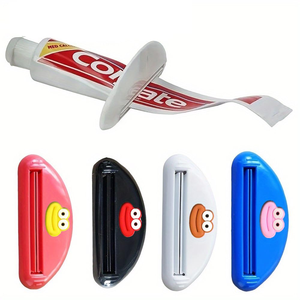 4PCS Toothpaste Tube Squeezer Dispenser Multicolor Toothpaste Clips Tube Squeezer Dispenser for Saving Toothpaste Facial Cleanser Creams Glue