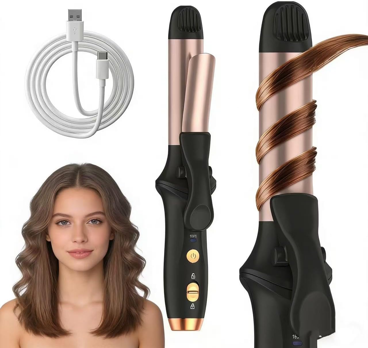 Mini USB Rechargeable Curling Iron
