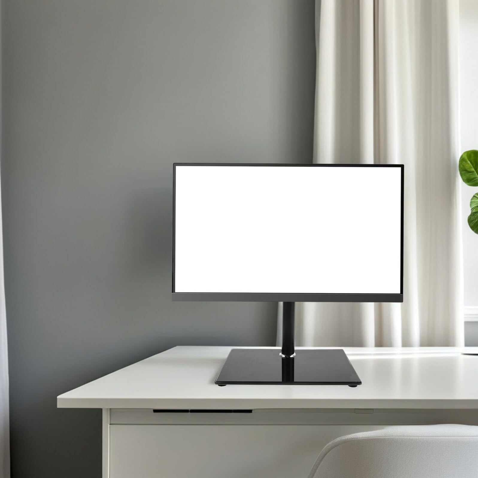 Supporto per Monitor da Scrivania Altezza Regolabile e Montaggio Semplice, Compatibile Schermi Curvi e Piatti, per Computer da Ufficio e Uso Domestico