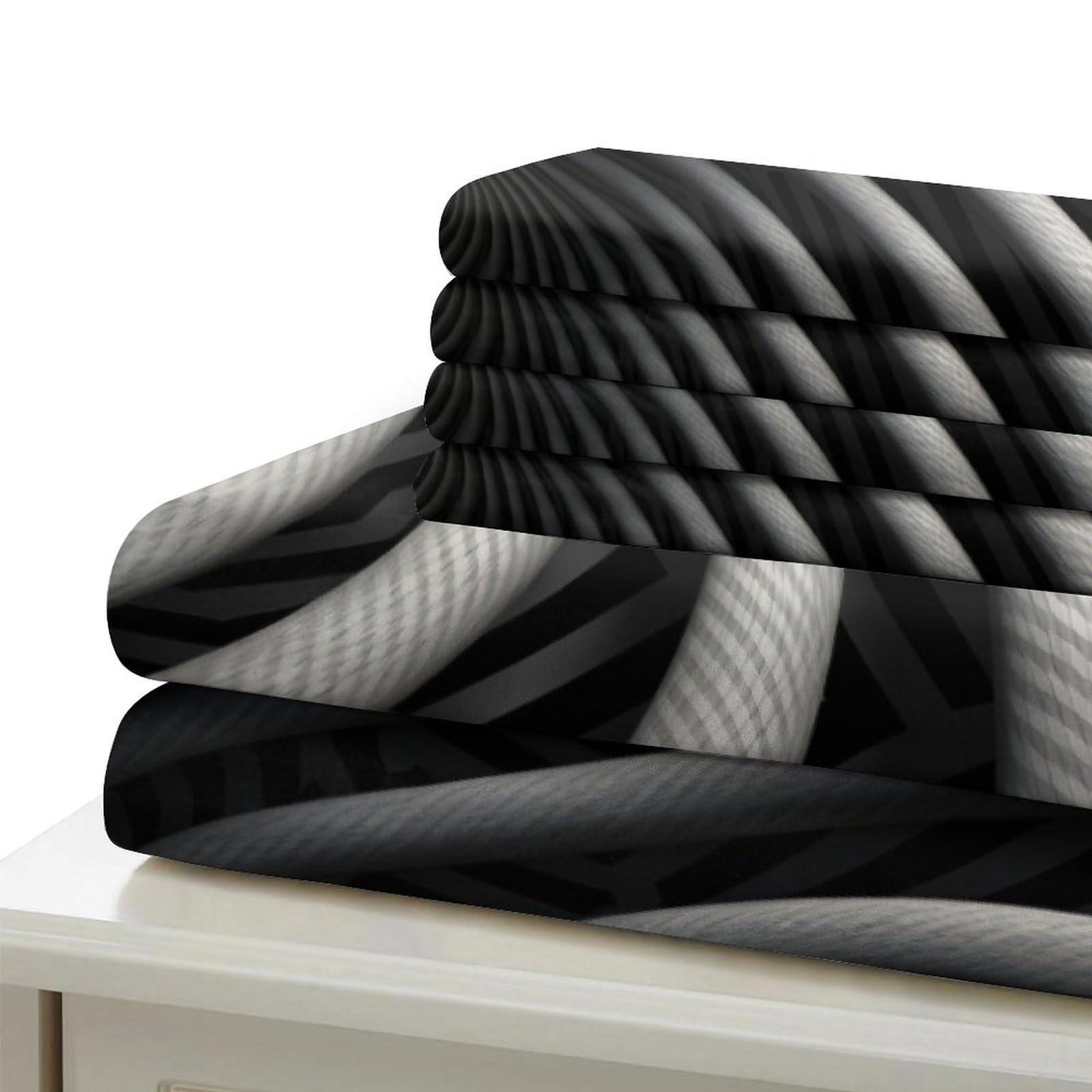 Stampato in 3D Capogiri Copertina Stampata Microfibra Disegnata Set Di Biancheria Da Letto Stile Morbido Con 2 Federe,King（220x240cm）, Per Adolescenti E Adulti