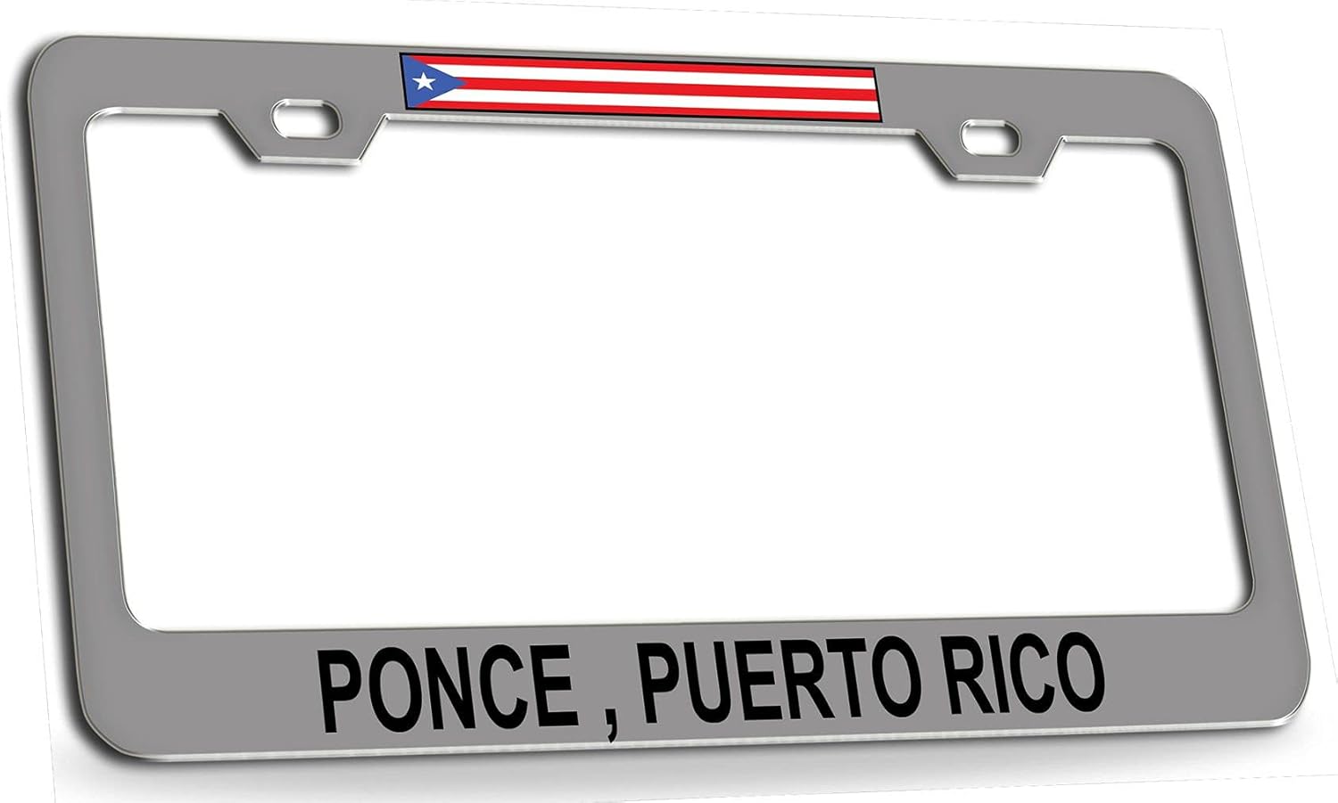 Ponce Puerto RICO Puerto Rican Steel Metal License Plate Frame Ch Bl, C36