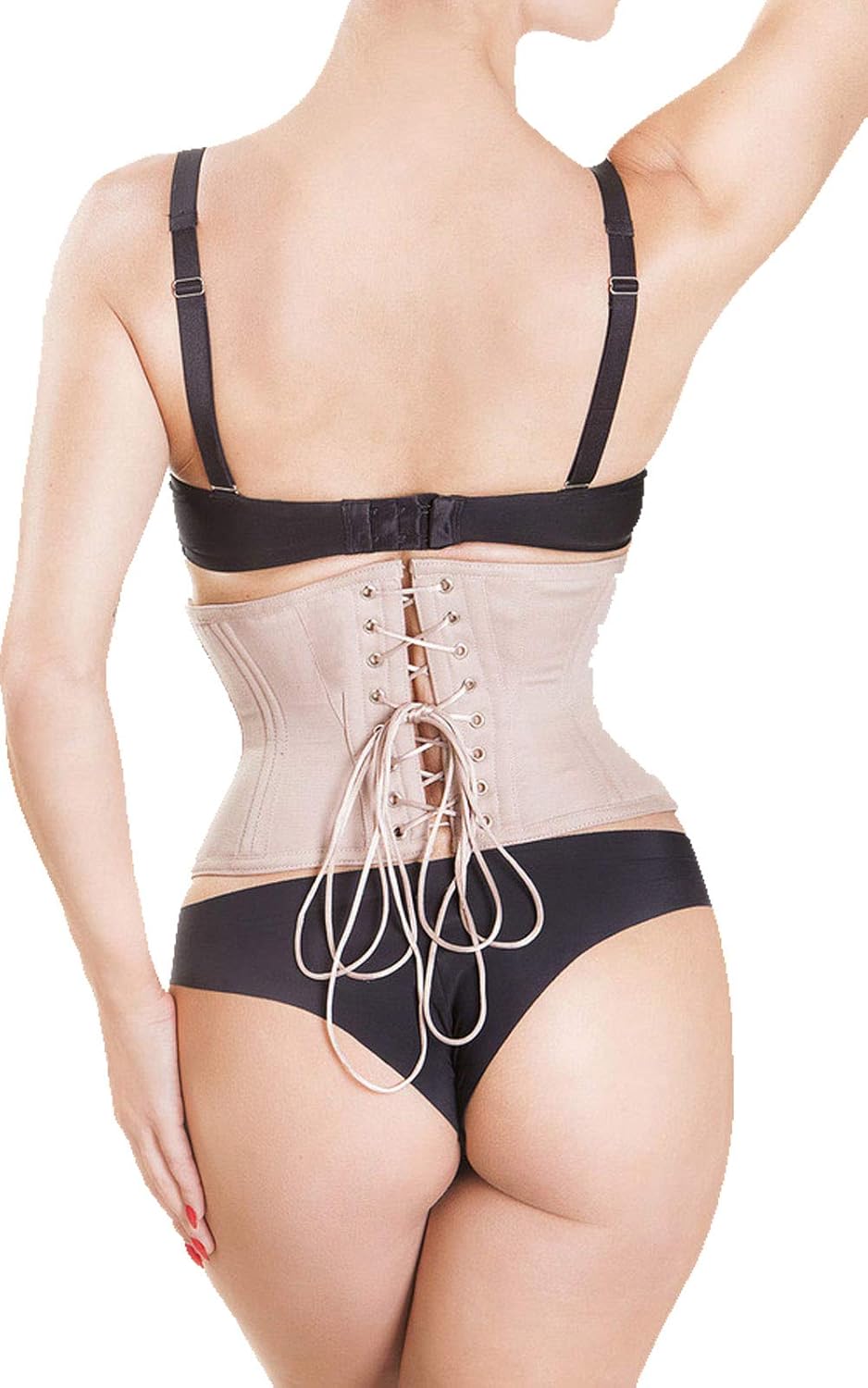 Heavy Duty Double Steel Boned Underbust Waist Cincher Trainer Cotton Corset