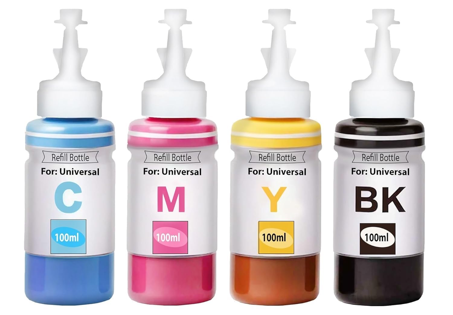 SALAAR Refill Ink for Canon PG 745 and CL 746 Cartridges - CMYK Black + Tri Color Combo Pack Ink Bottle-image-36