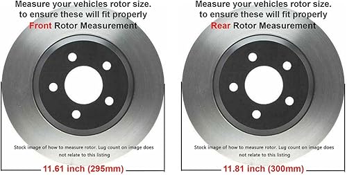 Miniatura 3 de Detroit Axle - Brake Kit for Mercedes-Benz C230 C250 C300 Drilled & Slotted Brakes Rotors and Ceramic Brake Pads Front and Rear Replacement