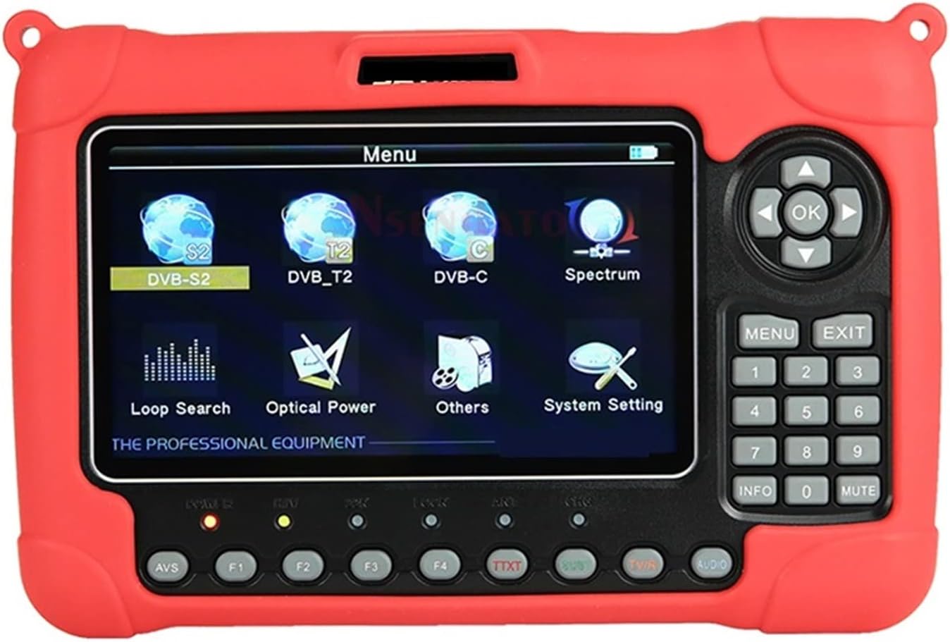 TV Signal Finder Meter, WS-6980 DVB-S2/T2/C Combo Satellite Signal SatFinder Meter 7" Inch H.265 MPEG-4 Spectrum Analyzer Satellite Sat Finder,for Adjusting Sat TV Dish