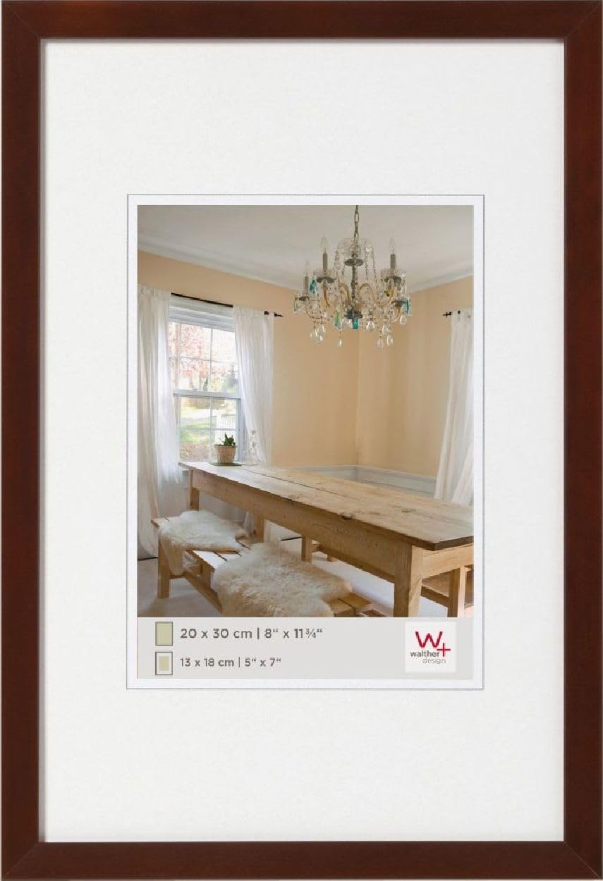 walther design Cornice Noce 50 x 70 cm Peppers Cornice in Legno BP070N