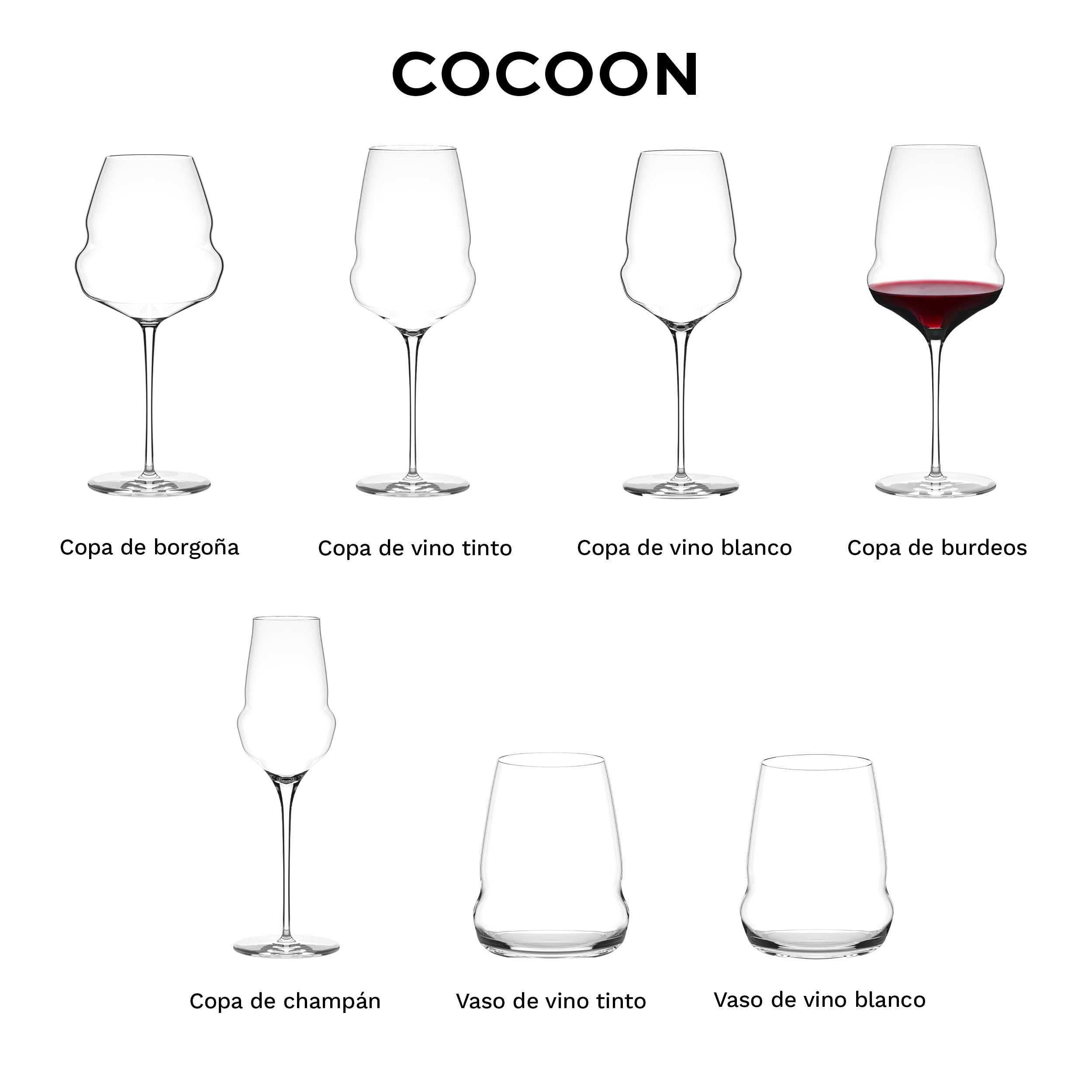 Stölzle Lausitz Set de 6 Copas Bordeaux Cocoon, 745 ml – Copas de Vino Tinto Premium para Bordeaux – Cristal Extravagante para Óptima Liberación de Aroma – Aptas para Lavavajilla