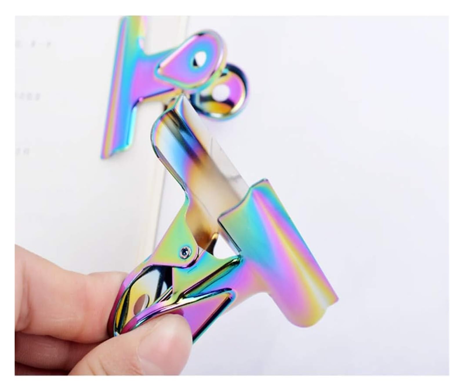 Binder-Clips, Binder-Clips, Metall-Foldback-Clips, Büro-Ordner, Papierschnitt-Clips mit bunten Clips, Bilder, Fotos, Gelddateien, Clip – mehrere Größen(6.5cm)
