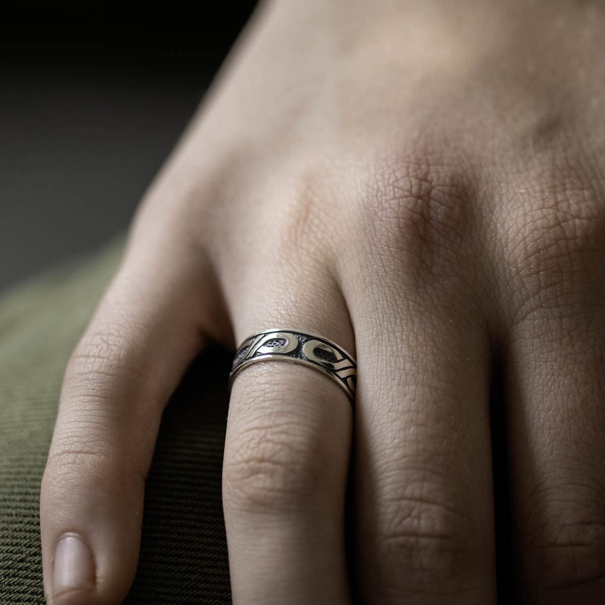 MATERIA by Matthias Wagner Unendlichkeit Ring Silber 925 für Damen Herren antik rhodiniert