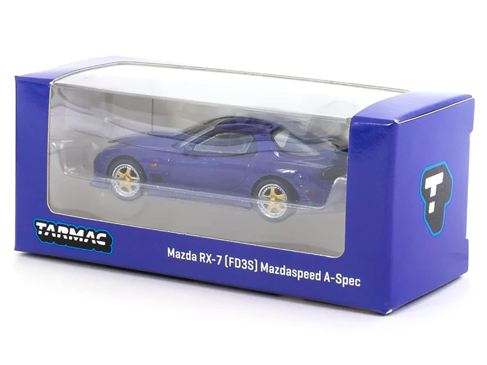 Mazda RX-7 FD3S Mazdaspeed A-Spec RHD (Right Hand Drive) Innocent Blue Mica Global64 Series 1/64 Diecast Model Car T64G-012-BL