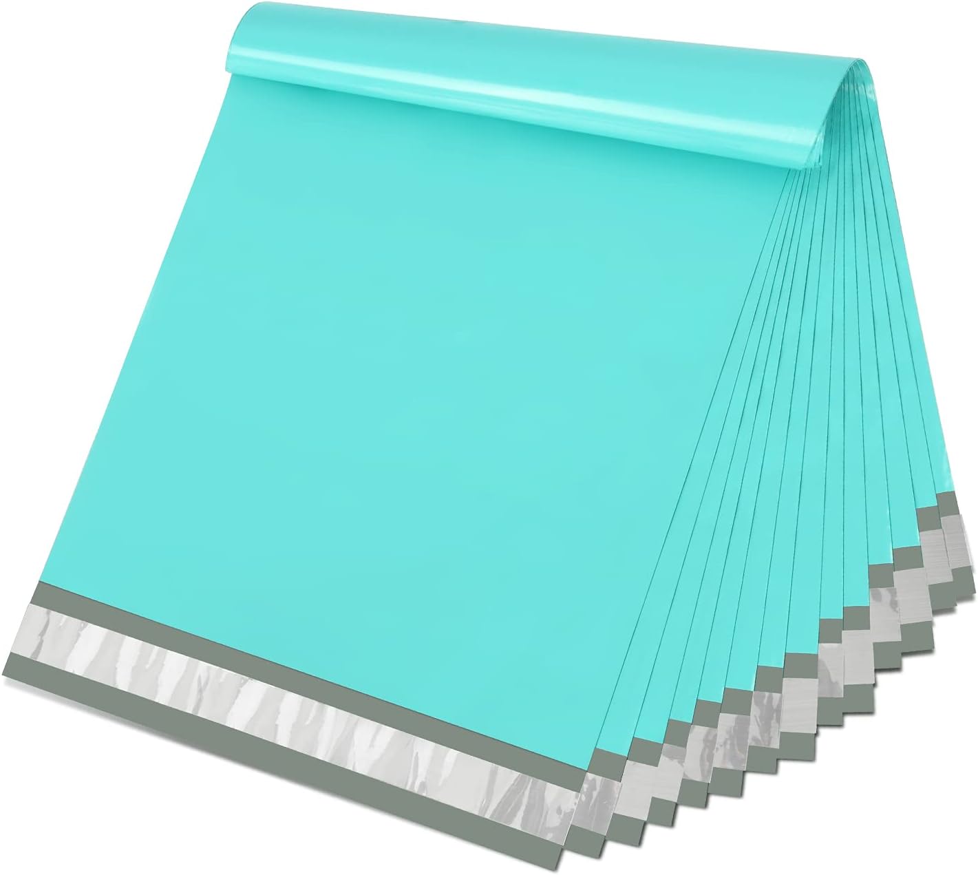 KeePack Poly Mailers 10x13 Inch 100 Pcs, Shipping Bags for Clothing with Self-Sealing Envelopes, Waterproof and Tear-Proof Poly Bags (Teal)