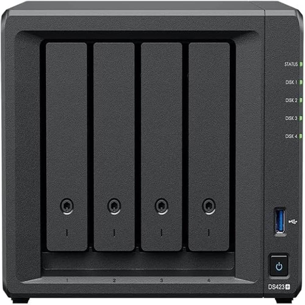 Synology DS423+ 48TB 4 Bay Desktop NAS Solution installed with 4 x 12TB Western Digital Red Plus Drives