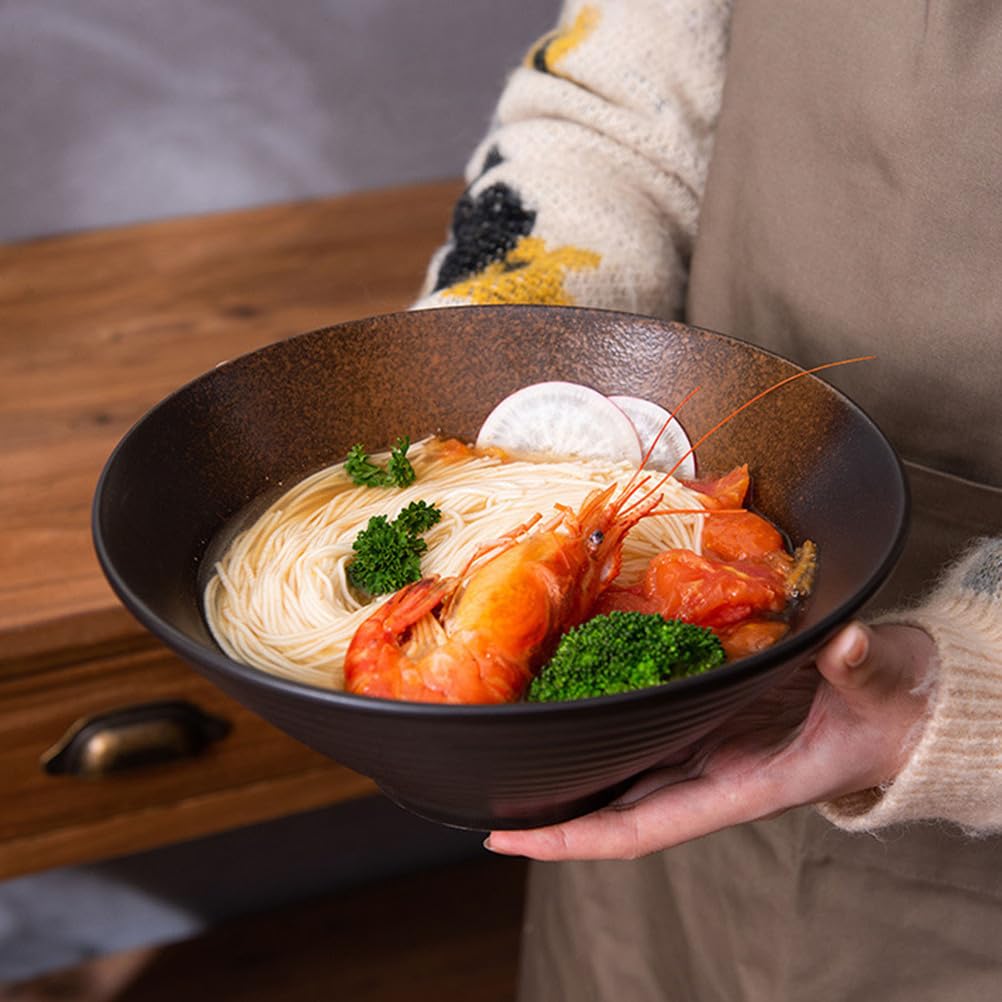3 Stück Ramen Schüssel,Ramen Schüssel Keramik Set,Ramen Bowl Set 700/1050/1500Ml,Suppenschalen Rührschüsseln, Suppenschüssel Für Nudeln Getreide Salate