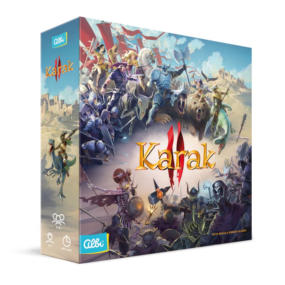 Karak 2 - Board Game - French Version, Brown, Green, Grey, Black, White, 7 cm x 30.6 cm x 0.1 cm