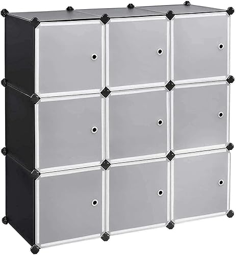 Miniatura 1 de YKWQ - Organizador de 9 cubos para almacenamiento de ropa, estante de ropa, organizador de armario, organizador de zapatos, organizador de cajones,