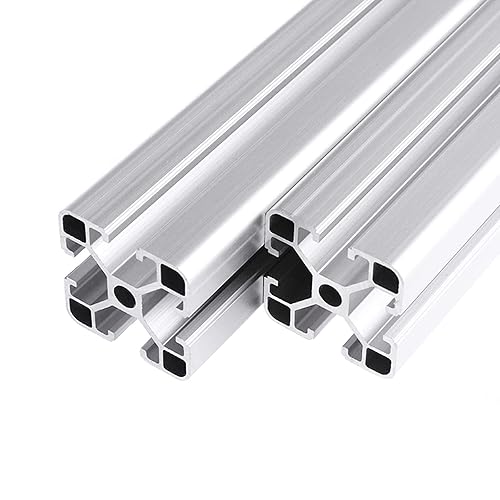 Miniatura 10 de ANWOK 2 rieles lineales de perfil de aluminio de 19685in 1968 pulgadas 2020 estándar europeo anodizado riel lineal ranura en T ancho estándar 0236in