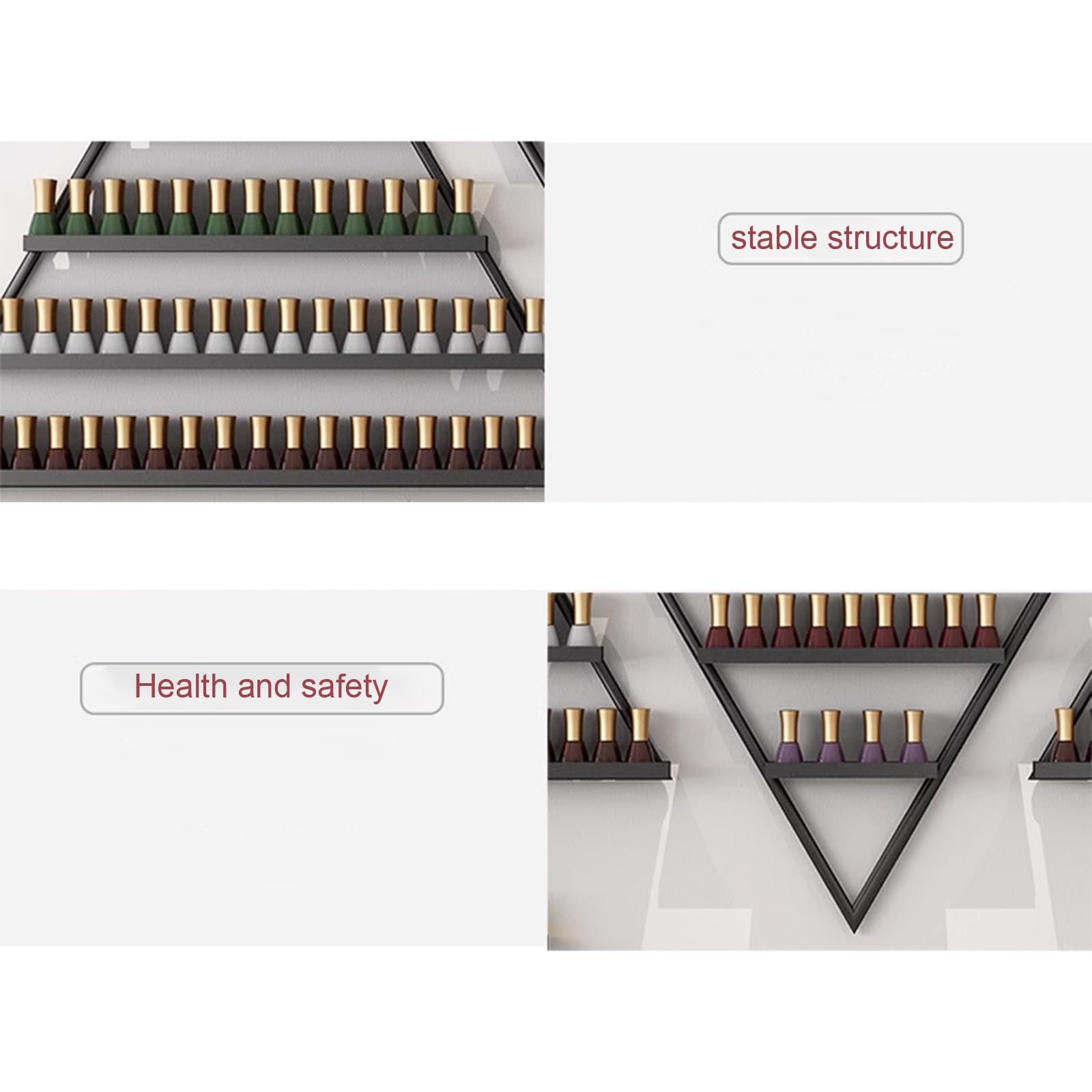 HASMI Porta Smalti a Muro, Scatola Porta Smalto a Parete, Espositore per Cosmetici, Porta Smalto a Parete per Conservare Rossetto, Olio Essenziale, Cosmetici