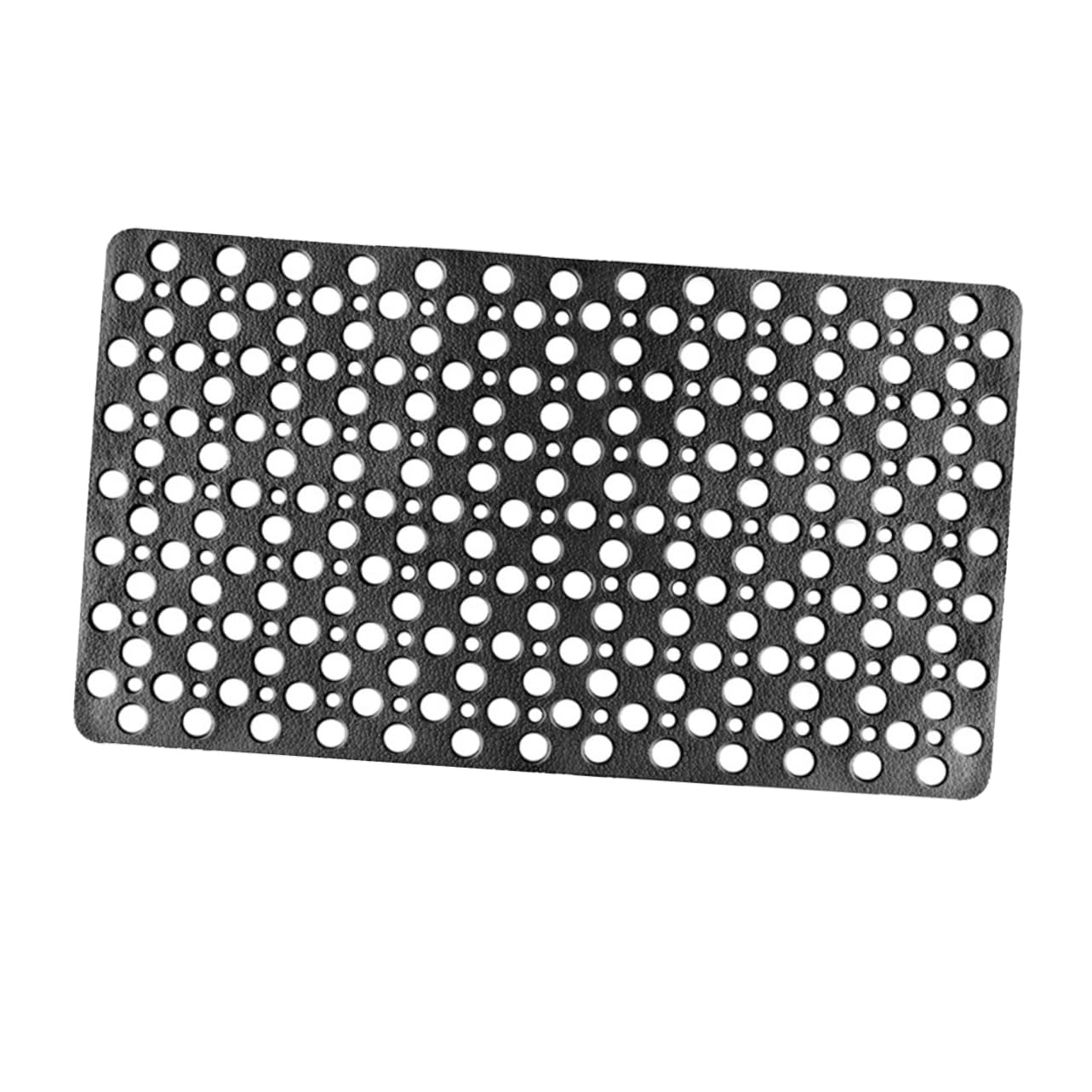 Milisten Slip Shower Bath Mat with Circle Holes Black TPE Floor Mat for Bathroom Accessories Quick Dry Design with Suction Cups for Secure Placement for Use