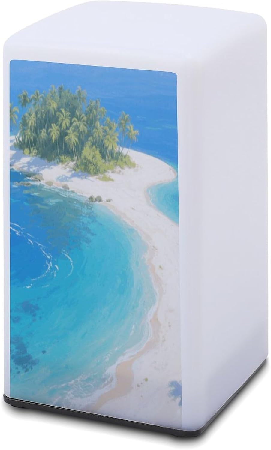 Dimmable Portable Desk Lamp Reading Table Lamp The Sea Coconut Tree Bedside Night Light Battery Powered for Home Office Gift