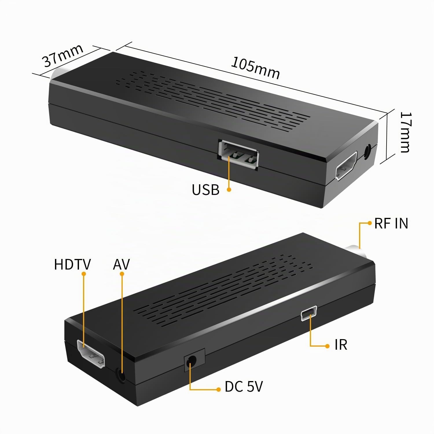 Romicta DVB-T2 Decoder Digitale Terrestre 2024, 1080P H265 HEVC, HD Collegamento HDMI USB Funzione PVR, LCN, Youtube,Tiktok, Invisibile TV Decoder, Telecomando 2 in 1 Infrarossi