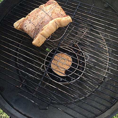 UMIWE Kaltrauchgenerator, Edelstahl Räucherschnecke, Räucherspirale Mit Griff Kaltrauchgenerator für Räucherofen, Food Smoker Rauchgenerator für BBQ 2