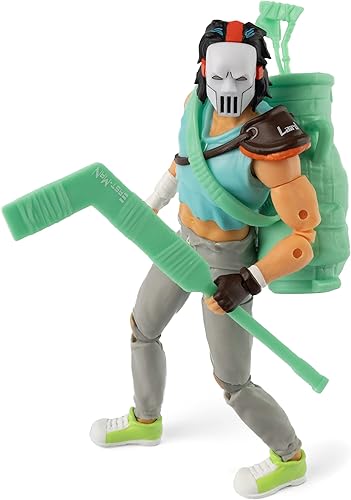 Miniatura 4 de The Loyal Subjects BST AXN Teenage Mutant Ninja Turtles Casey Jones Skull Face Figura de acción de 5 pulgadas con accesorios