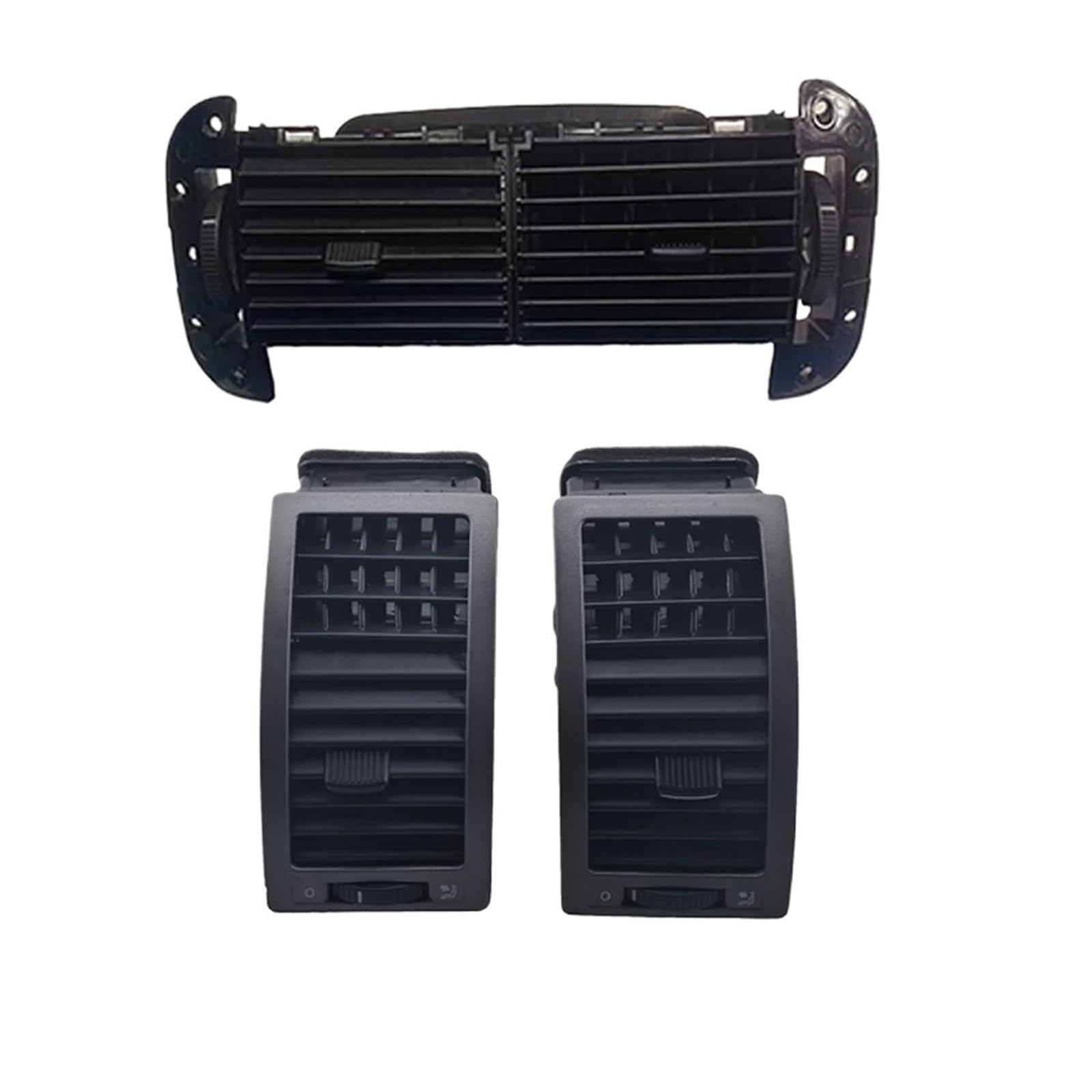 Ohocean Black 3Pcs For Vw For Polo 2002-2010 Air Conditioning Outlet Accessories Parts Car Dashboard Vent Car Conditioner Outer Vent Air(Black 3Pcs)