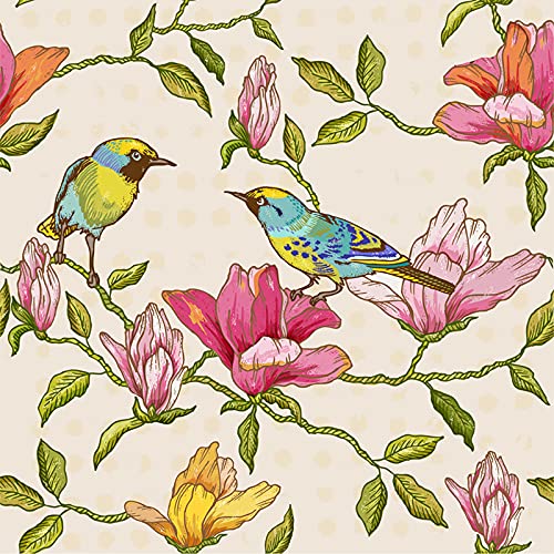 Papier peint oiseaux floraux pour rénover facilement vos murs ternes - 3
