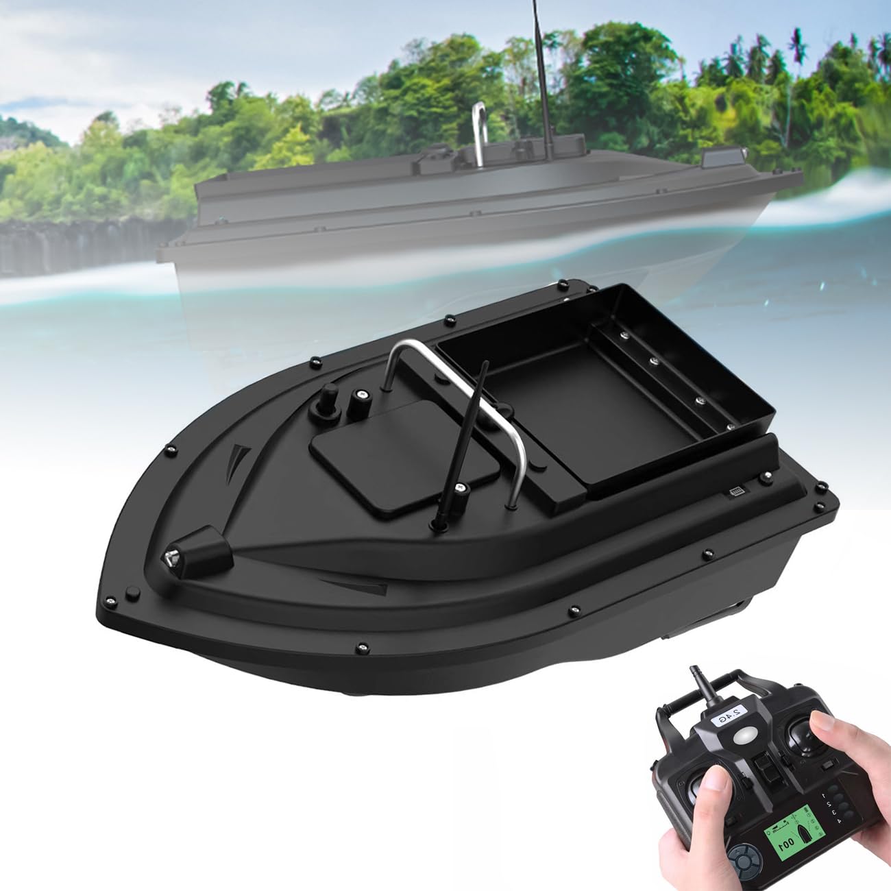 Bateau de pêche télécommandé intelligent avec entrepôt unique 2kg