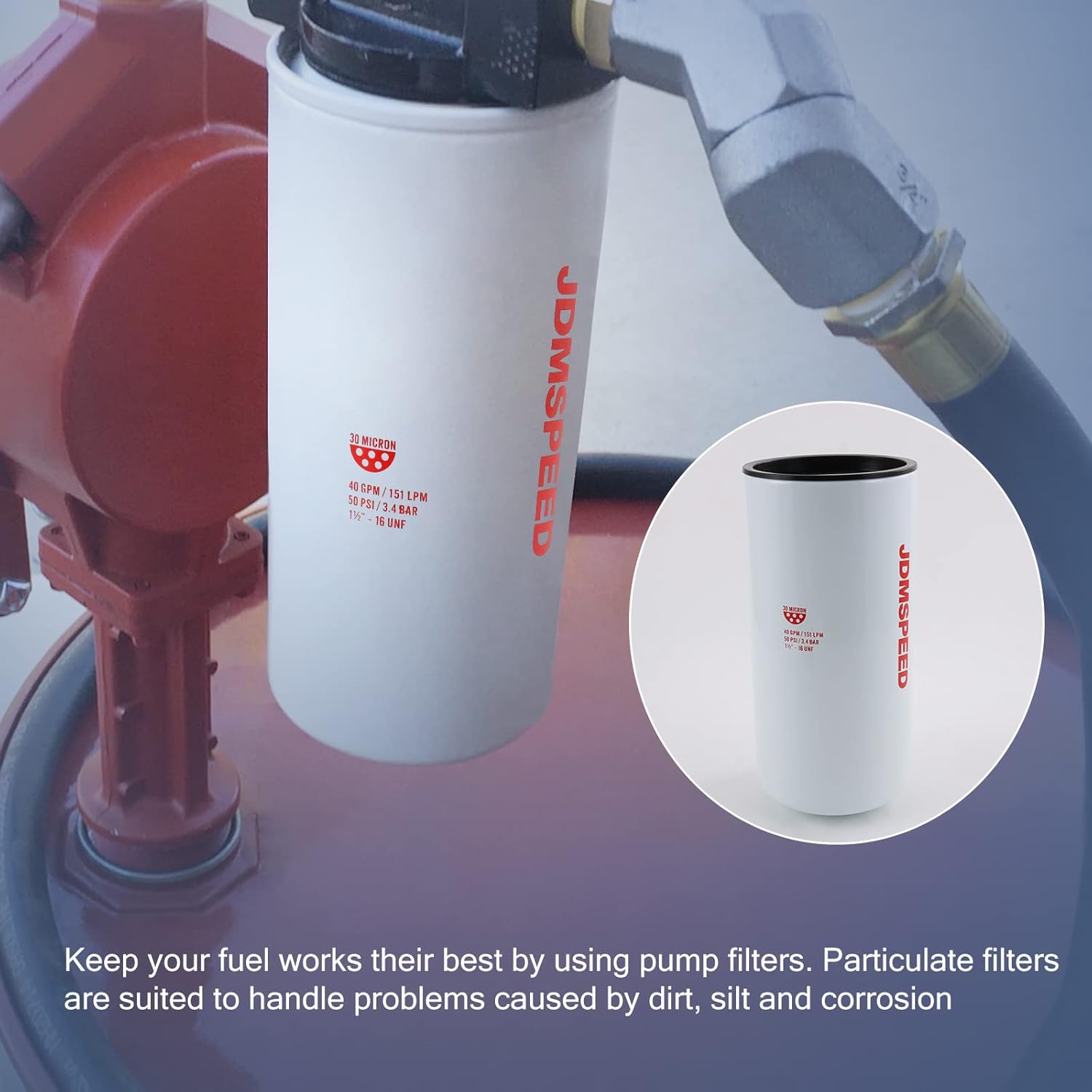 DICMIC F4030PM0 Fuel Filter Element Spin-on Particulate 1” 40 GPM 151 LPM 30 Micron