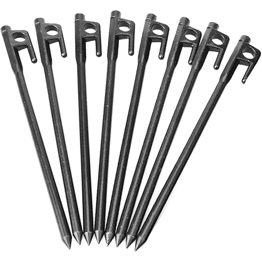 NEAR STOP Heavy Duty Tent Pegs 12 Inch Pack of 04