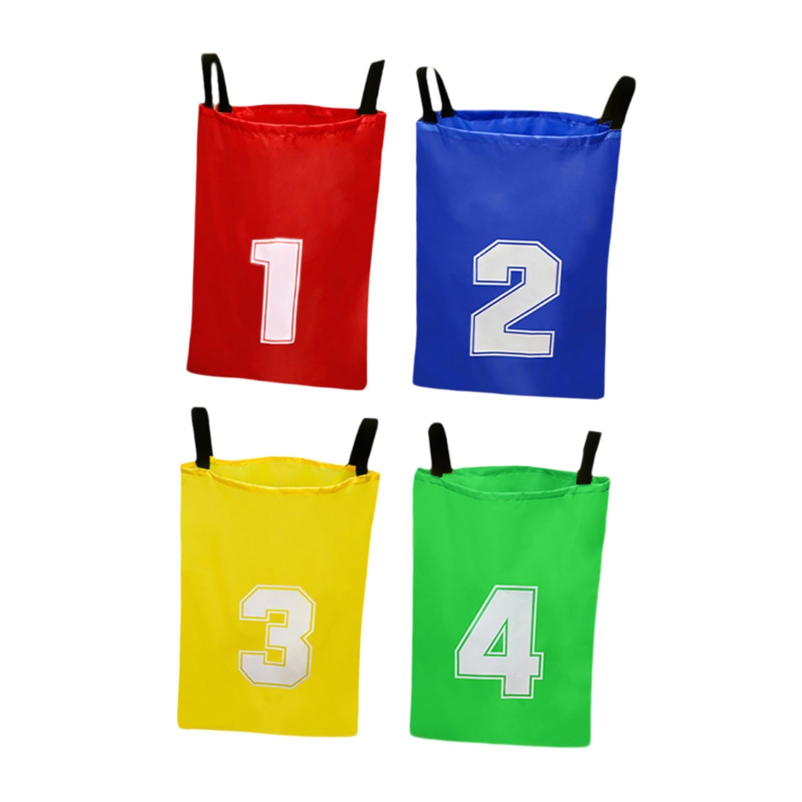 Set mit 4 Hüpfbeuteln Zum Einkaufen, Aus Strapazierfähigem Und Wiederverwendbarem Stoff mit Griff, Fördert Die Koordination, Ideal für Familienfeiern.