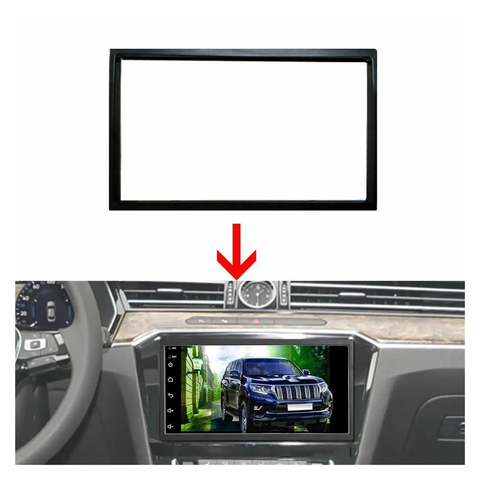 Cadre Voiture Stéréo Panneau De Radio Stéréo Universel Pour Voiture Cadre Surround 2Din Pour Grand Écran 7 Pouces Accessoires Tableau Bord Audio Façade Autoradio