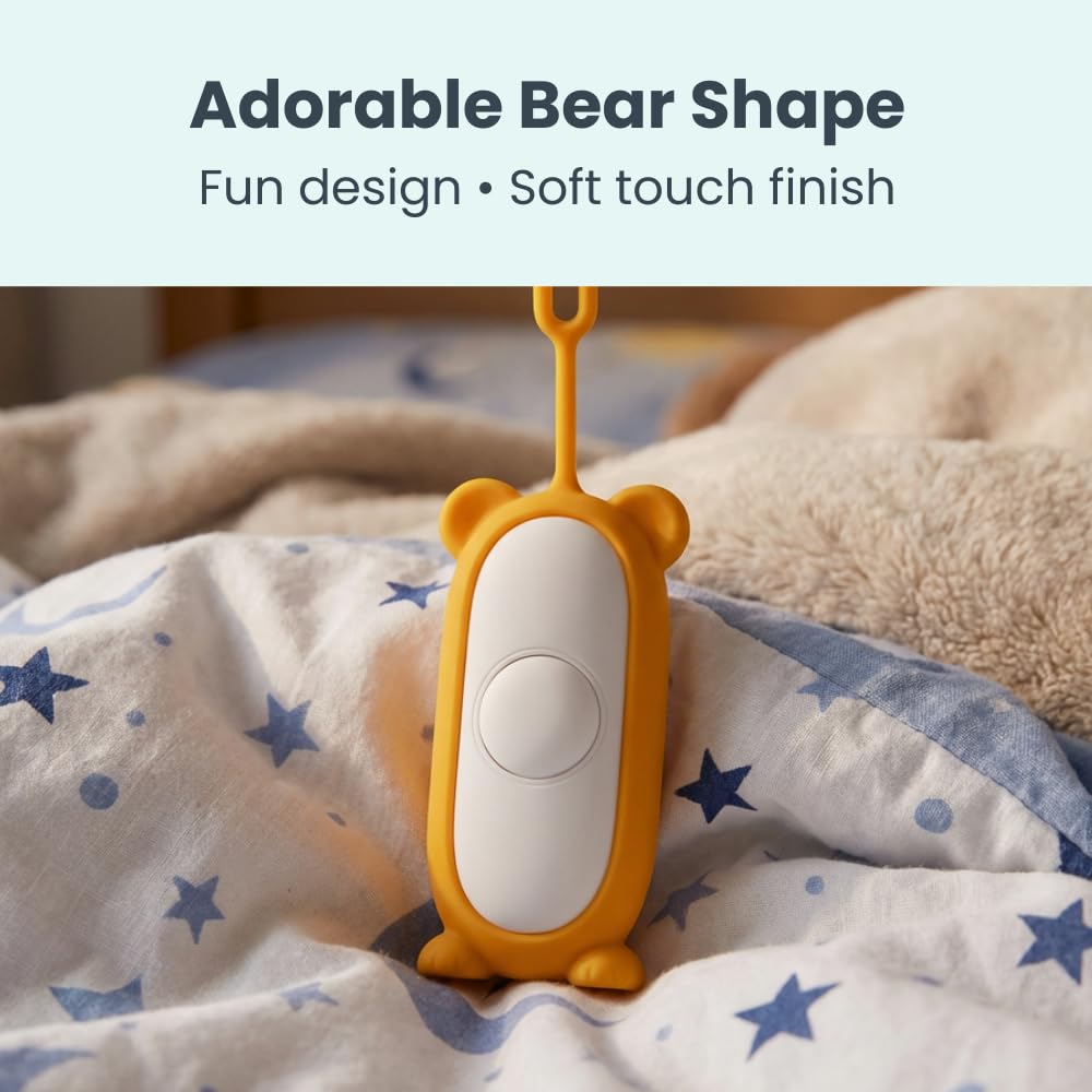 Glowco CalmCarry Bear Shape - Dispositivo di aiuto per il sonno dei bambini, strumento portatile per rilassamento a microcorrente, supporta calma, concentrazione e sollievo delicato, ricaricabile