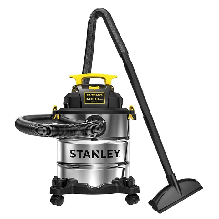 Buy Stanley 6 Gallon Wet Dry Vacuum, 4 Peak HP Stainless Steel 3 in 1
