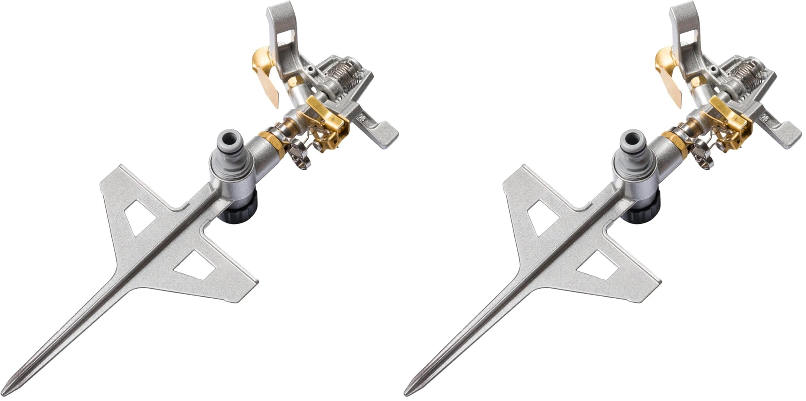 Cellfast Irrigatore a pulsazione, irrigatore per prati, irrigatore a impulsi LUX per irrigare superfici fino a 530 m², metallo solido, irrigatore circolare 360°, 52-160 (Confezione da 2)