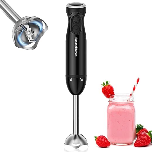 Bonsenkitchen HB3201 Electric Hand Blender – Black