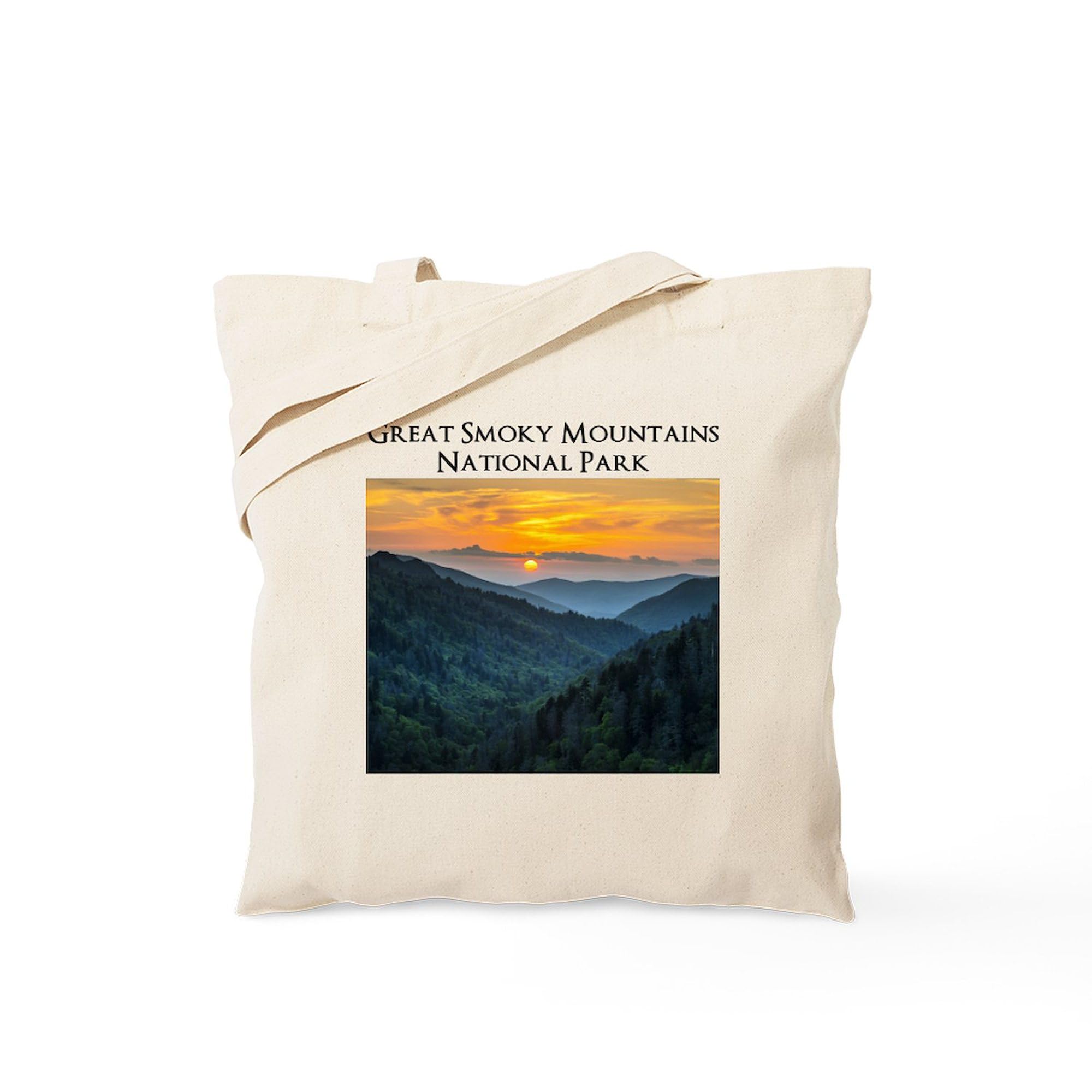 CafePress Great Smoky Mountains National Park Tote Bag Reusable Natural Beige Canvas Shopping Bag