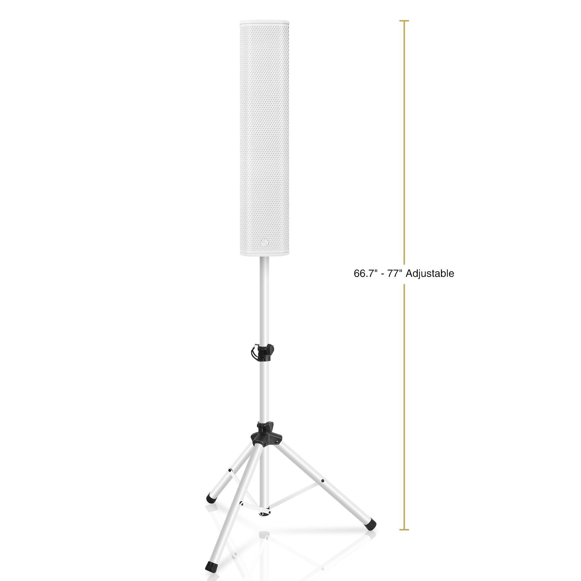 Sound Town CARPO Series 1700W Subwoofer and Line Array Speaker System with One Powered 18-inch Subwoofer, Two Passive Column Line Array Speakers, Birch Plywood, White (PS-18SWP6W2.1)