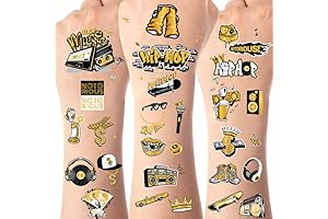 144pcs 90s Hip Hop Temporary Tattoos